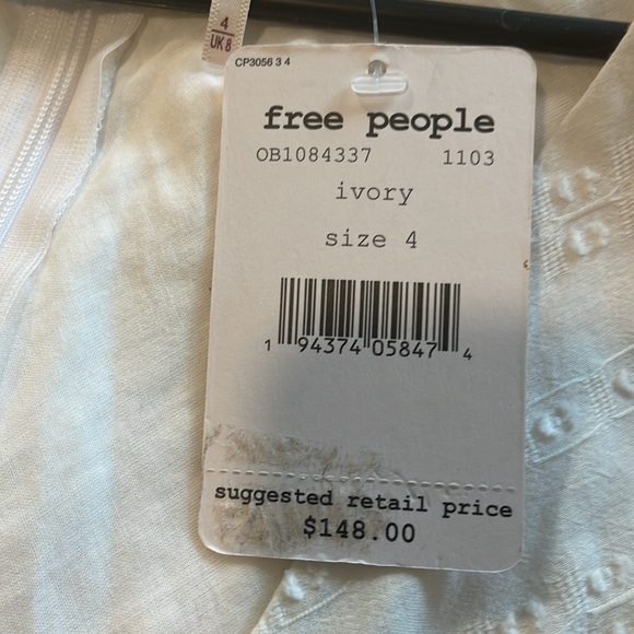 Free People Delightful Mini Dress in Ivory - Picture 7 of 8